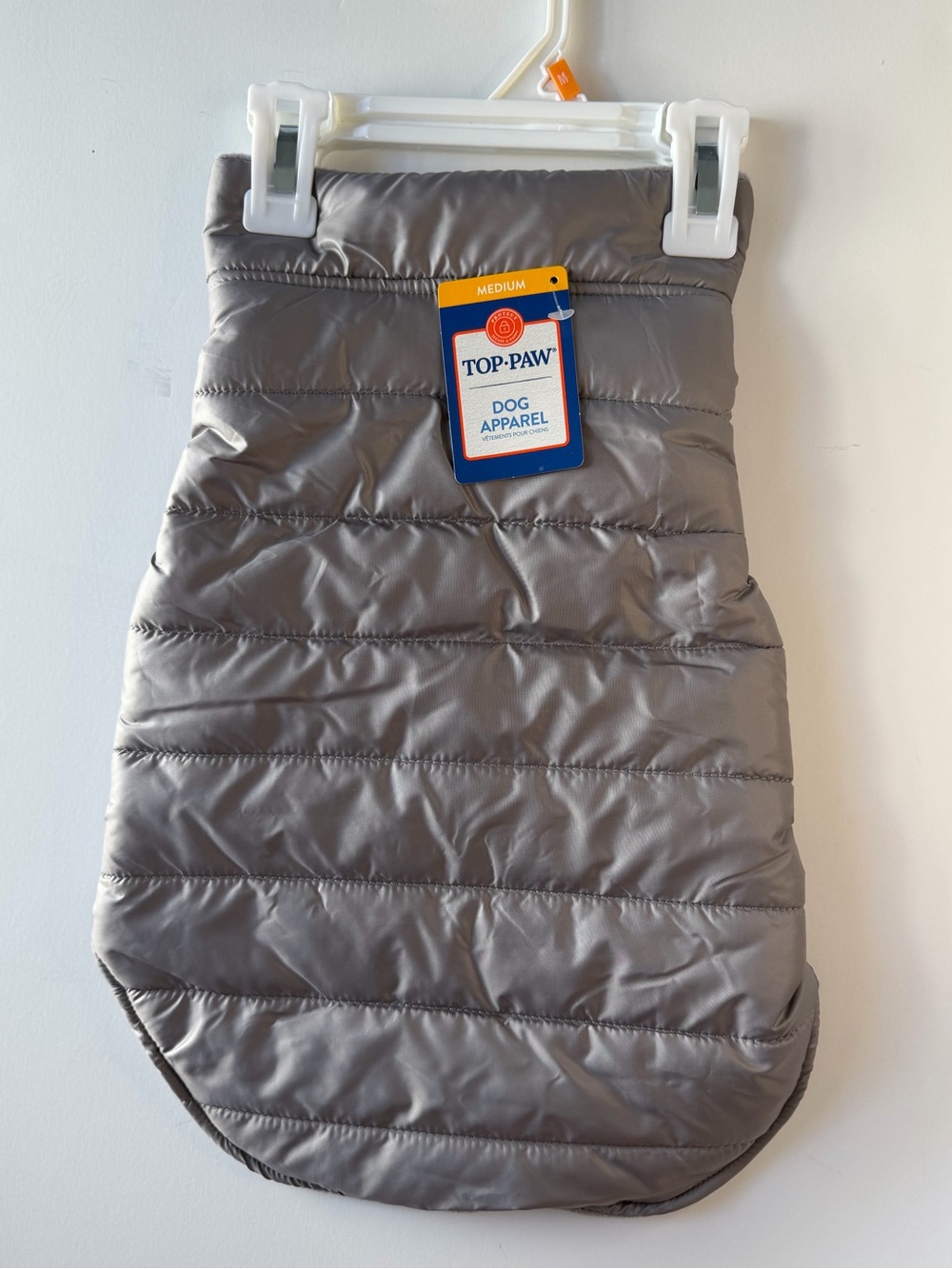 NWT Top-Paw Gray Puffer Dog Jacket Coat Medium